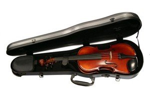 GEWA PURE 1.8 Shaped Violin Case - Polycarbonate Shell - White - New Open Box