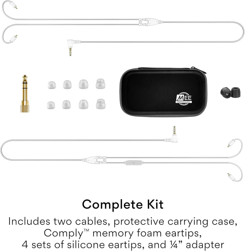 MEE Audio MX4 PRO Quad‑Driver Modular In‑Ear Monitors Clear – EP‑MX4PRO‑CL