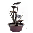Bronze Metal Lotus Leaf Fountain 22"H Open Box