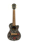 Bamboo Flower & Roll Concert 23″ Ukulele - Sapele Black