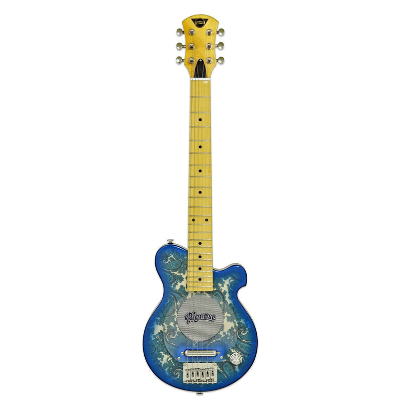 Pignose PGG-200-BLPL Mini Electric Guitar Blue Paisley w/ Gig Bag