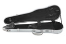 GEWA PURE Violin Case Polycarbonate Silver "Fun" Shaped w/Subway Handle 4/4-3/4