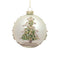 Painted Snowy Pine Tree Ball Ornament (Set of 6)