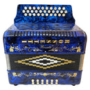 Rossetti 31-Button Diatonic Accordion 12 Bass FBE Blue – 3112-FBE-BU