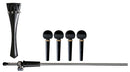 GEWA Cello Fitting Set Ebony Medium 4/4 Lightwood Trim