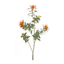 Melrose Orange Flocked Protea Spray (Set of 6)