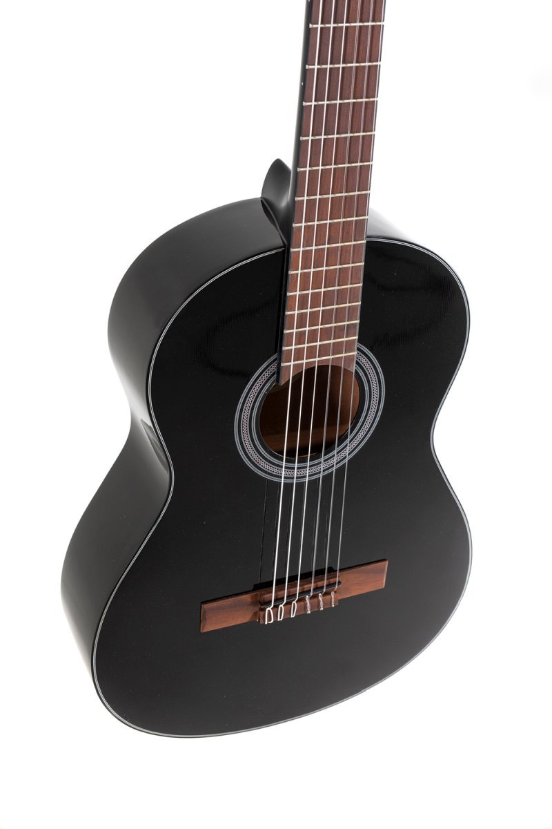 GEWA Student 3/4-Size Classical Guitar – Black High-Gloss Finish