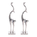 Melrose Aluminum Metal Holiday Deer (Set of 2)