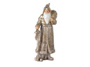 Stone Woodland Santa with Gold Finish (Set of 3)