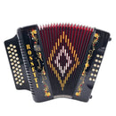 Rossetti 31-Button Diatonic Accordion 12 Bass GCF Black – 3112-GCF-BK