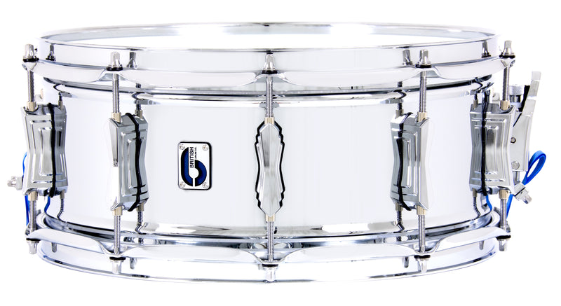 British Drum Co Bluebird 6″×14″ Chrome‑Over‑Brass Snare Drum
