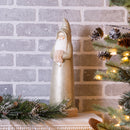 Melrose Glittered Sage Santa Statue (Set of 2)