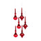 Modern Red Finial Drop Ornament (Set of 6)