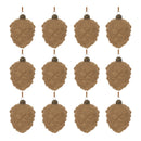 Melrose Flocked Glass Pinecone Ornament (Set of 12)