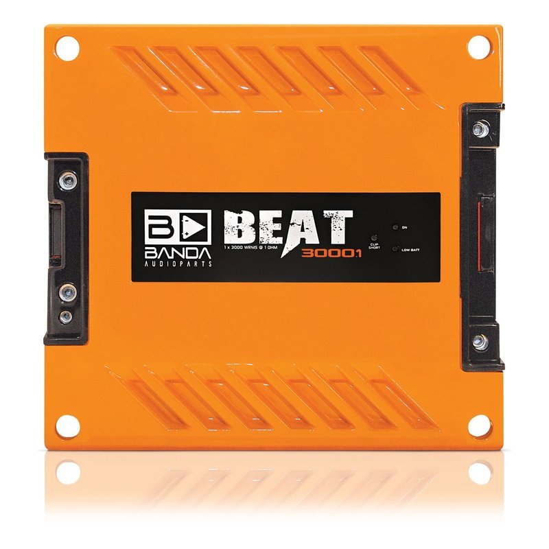 Banda BEAT3000.1ORANGE 3000W RMS 1ch 1Ω Orange Amplifier Subwoofer Subsonic Mono