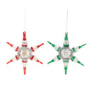 Melrose Vintage-Inspired Reflector Snowflake Ornaments – Set of 4