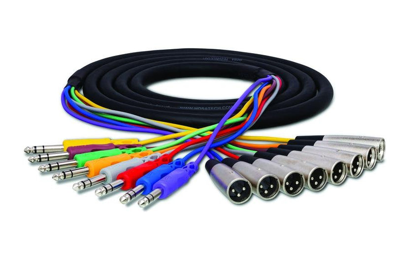 Hosa STX-802M 2m 8-Channel Balanced Snake, 1/4" TRS to XLR3M