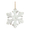 White Washed Wooden Snowflake Ornament (Set of 12)