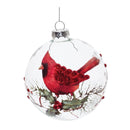 Glittered Cardinal Bird Ball Ornament (Set of 6)