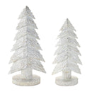 Melrose White Christmas Tabletop Trees (Set of 2)