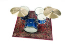 Drum N Base Vintage Persian Style Drum Rug – Original Red, 5.34' x 4.65'