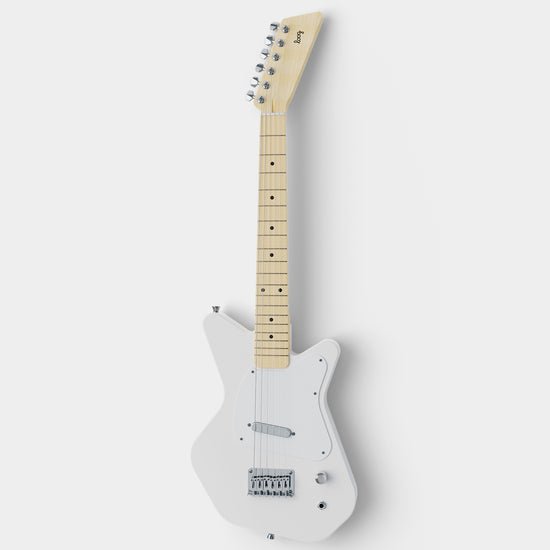 Loog Pro VI Electric Short‑Scale 6‑String Kids Guitar – LGPROEW – White