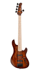 Cort GBFUSION5ABB GB Series Fusion 5 String Bass Guitar - Antique Brown Burst