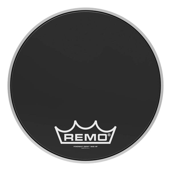 Remo Powermax Ebony Crimplock 14" Bass Drumhead - PM-1414-MP