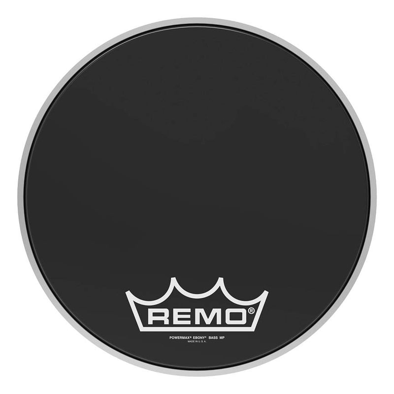 Remo Powermax Ebony Crimplock 14" Bass Drumhead - PM-1414-MP