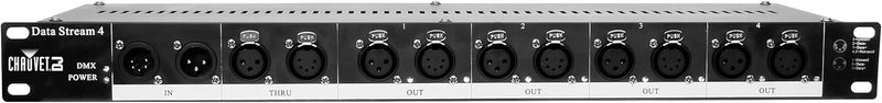 Chauvet DJ Data Stream 4 DMX-512 Optical Splitter – 3 & 5-Pin XLR