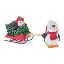 Melrose Playful Penguins with Sled Figurine (Set of 2)