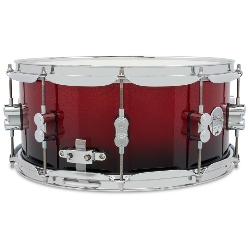 PDP Concept Maple 6.5x14 Snare Red to Black Fade Lacquer PDCM6514SSRB