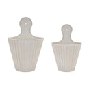 Melrose Ribbed Metal Wall Pocket, Metal