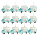 Melrose Glass Ice Cream Truck Ornament (Set of 12)