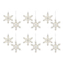 Jeweled Metal Snowflake Ornament (Set of 12)