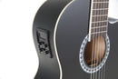 GEWA Basic 4/4 Classical Cutaway Electric-Acoustic Guitar – Black w/ EQ & Tuner