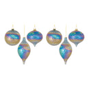 Irredescent Glass Swirl Ornament (Set of 6)