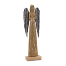 Melrose Carved Wood Angel Statue (Set of 2)