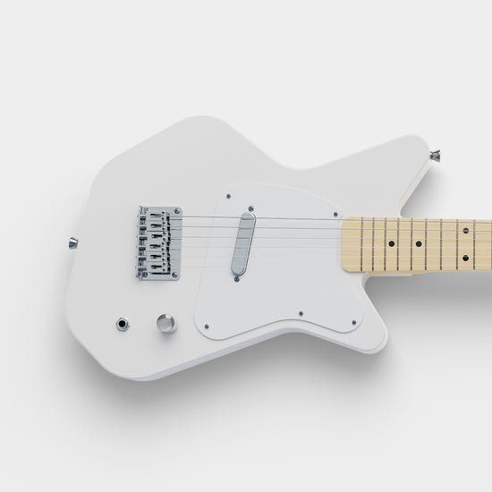 Loog Pro VI Electric Short‑Scale 6‑String Kids Guitar – LGPROEW – White