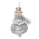 Melrose Ornate Santa and Snowman Finial Ornament (Set of 6)