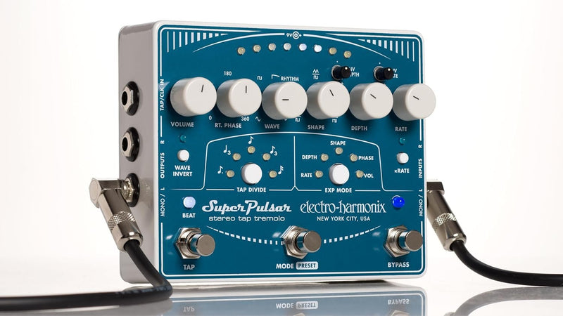 Electro-Harmonix Super Pulsar Stereo Tap Tremolo Pedal