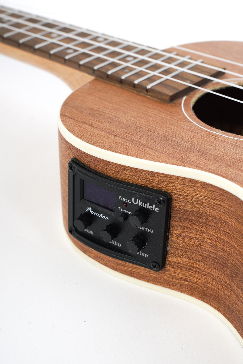 Bamboo Sapele Concert Ukulele w/ EQ & Tuner 23″ - U23‑SAPELE‑Q