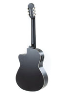 GEWA Basic 4/4 Classical Cutaway Electric-Acoustic Guitar – Black w/ EQ & Tuner