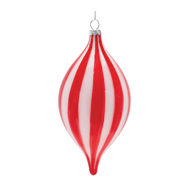 Striped Glass Ornament (Set of 6)