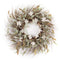 Cotton and Leaf Twig Wreath 28"D