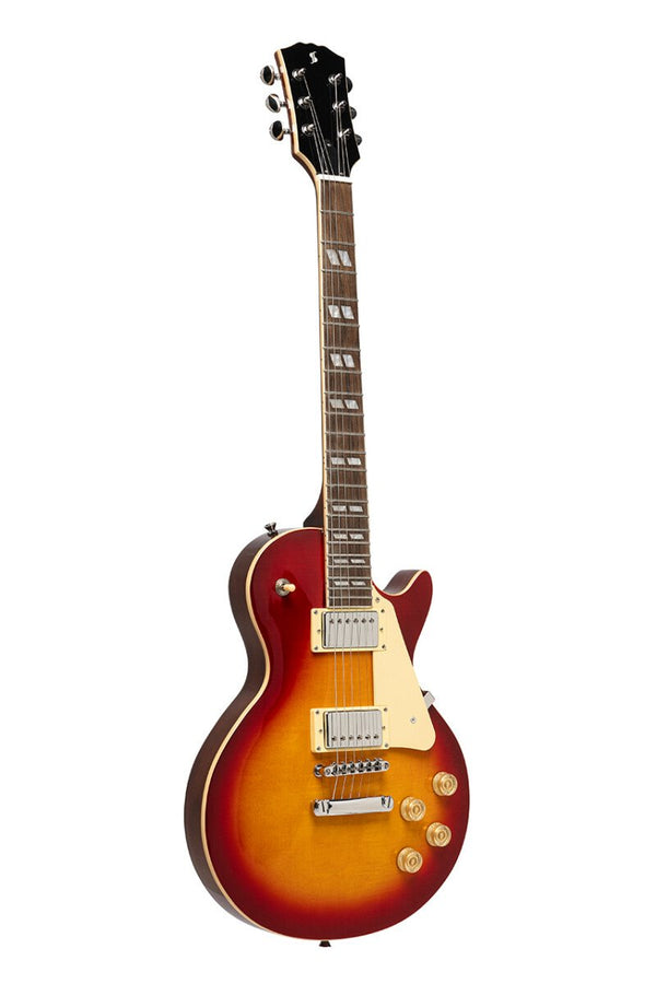 Stagg SEL-DLX DC BST Deluxe Series Electric Guitar - Dark Cherry Burst