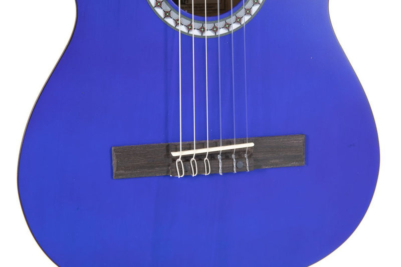 GEWA Basic Classical Guitar 1/2 – Transparent Blue – PS510‑125