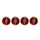 Melrose Jeweled Snowflake Ball Ornament (Set of 4)