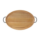 Melrose Natural Wood Tray with Handles 27.5"L