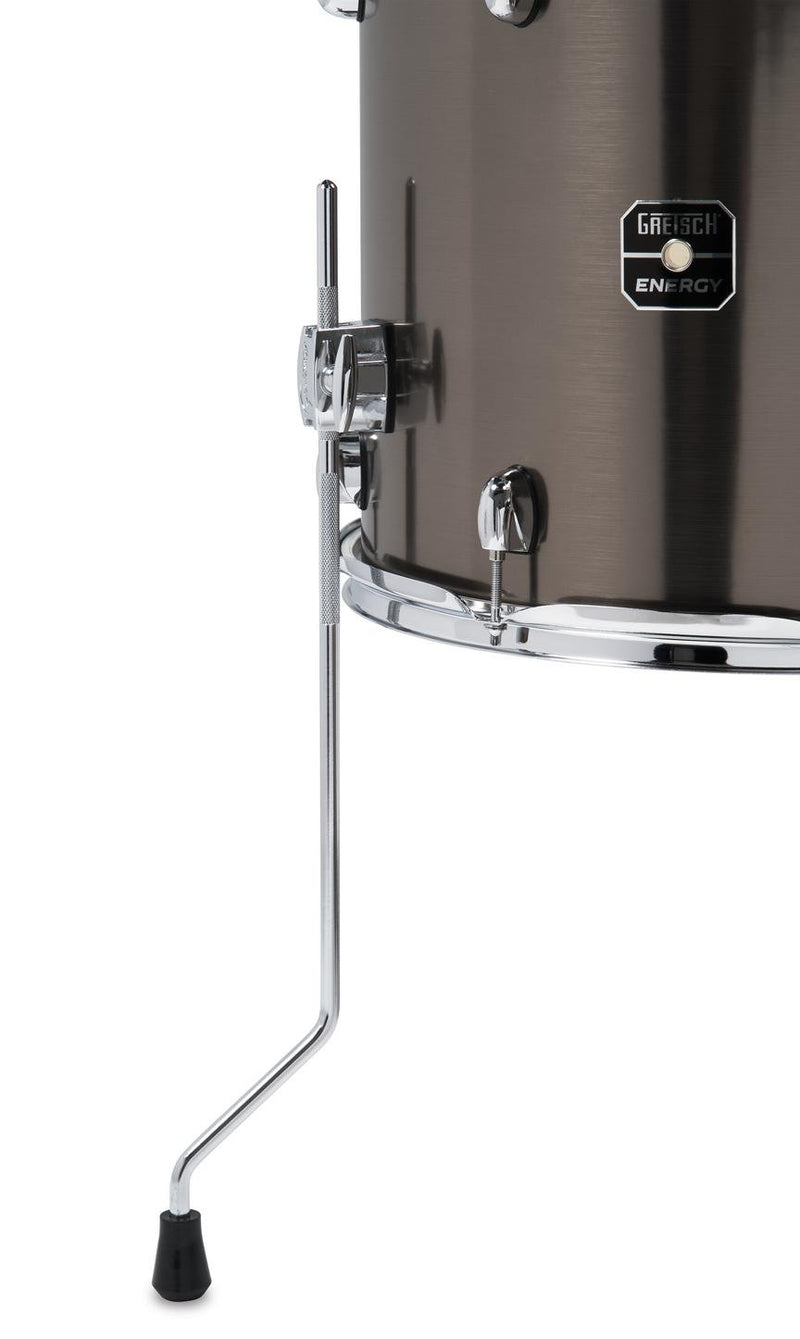 Gretsch Energy 5 Piece Full Drum Set w/ Hardware Brushed Grey 22/10/12/16/14